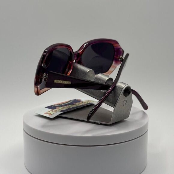 NOS Vintage Y2K Designer Ladies Sunglasses Ellen Tracy | Plum Fade Plastic Frame main image 5